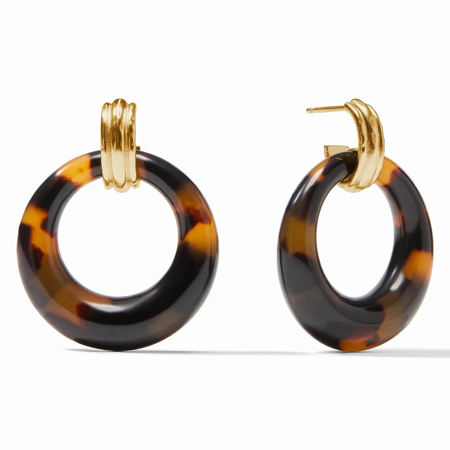 Madison Doorknocker Tortoiseshell Earrings