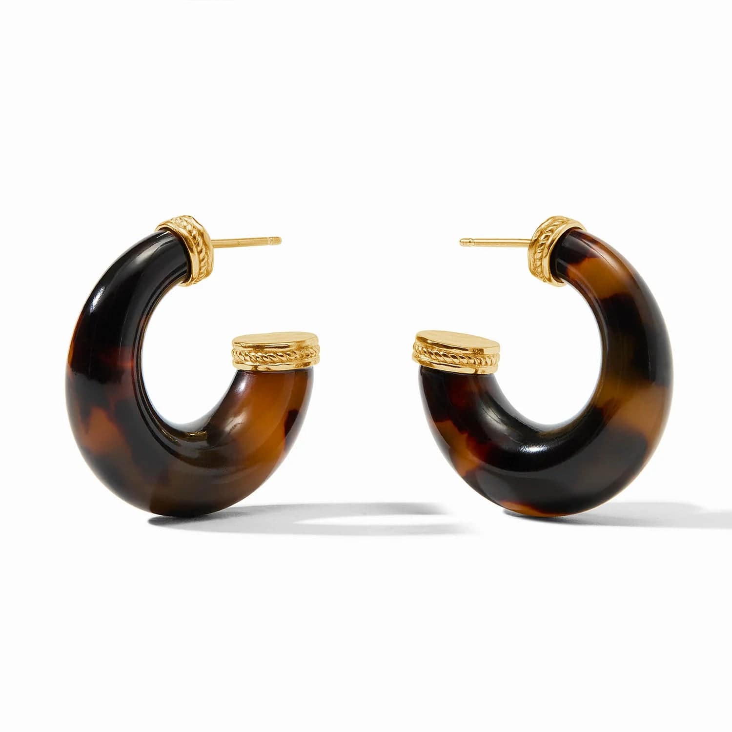 Madison Statement Medium Tortoiseshell Hoop Earrings