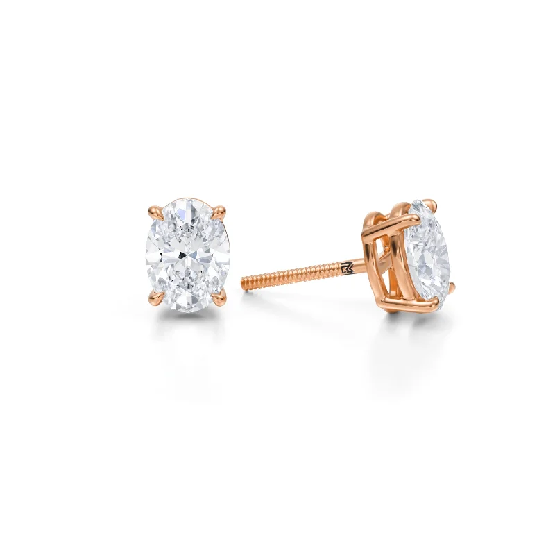 14k Pink Gold / Screw Backs