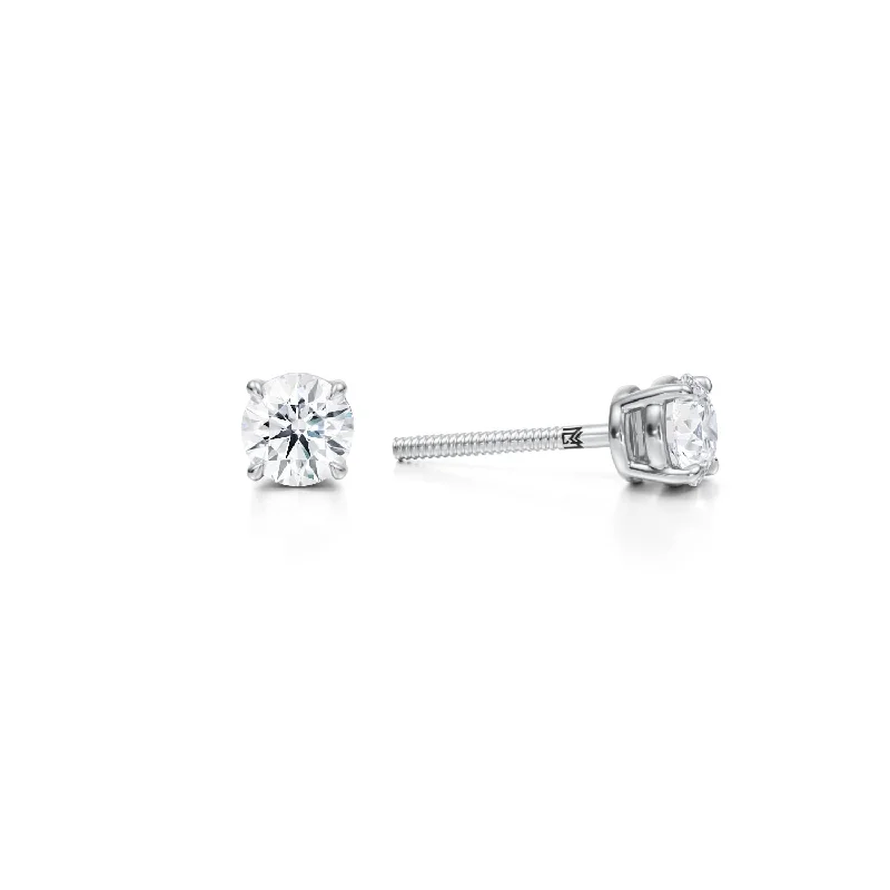 3/4 Carat Round Lab Grown Diamond Stud Earrings