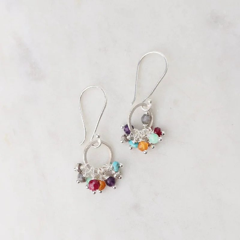 Silver Jill's Earrings in Multi