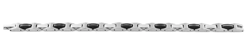 Stainless Steel Link Black Bracelet