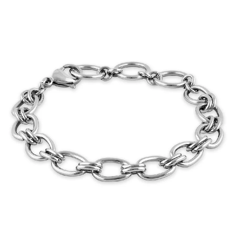 Stainless Steel Oval Link Bracelet