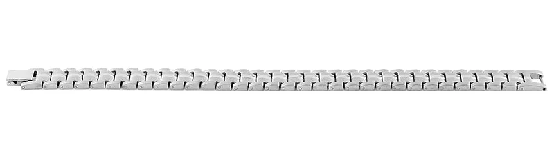 Stainless Steel Ridged Link Bracelet