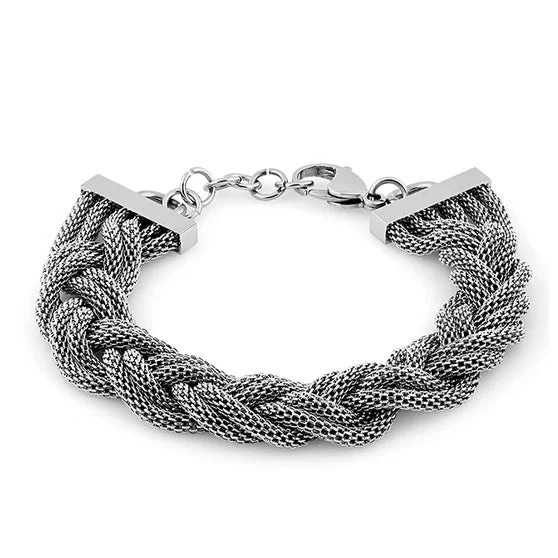 Stainless Steel Thick Braided Mesh Bracelet